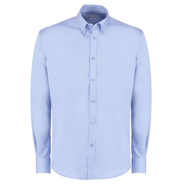 Kustom Kit Oxford Slim långärmad skjorta för män