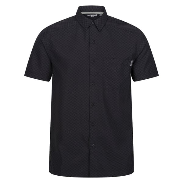 Regatta Mindano VIII Diamond kortärmad skjorta för herrar Black/Ash S