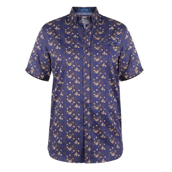 Duke Mens D555 Kingston Floral Short-Sleeved Shirt