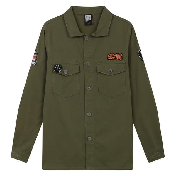 Amplified Mens AC/DC Military Overshirt