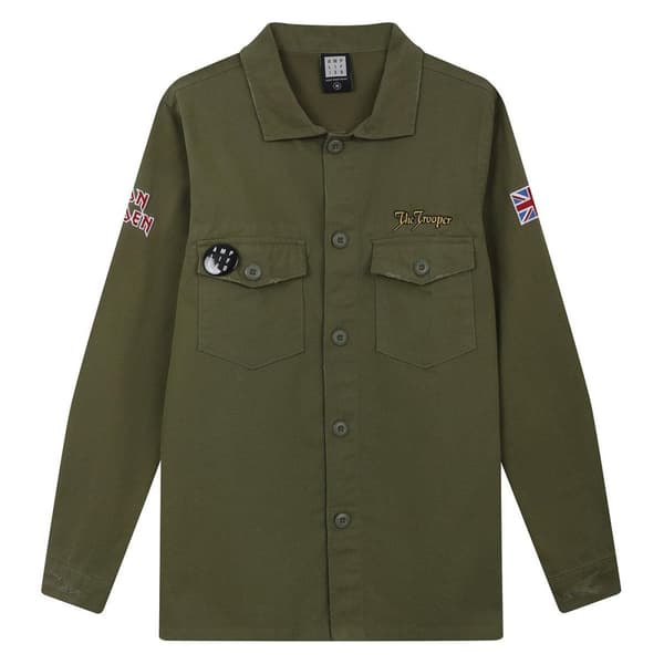 Amplified Mens Iron Maiden Military Overshirt