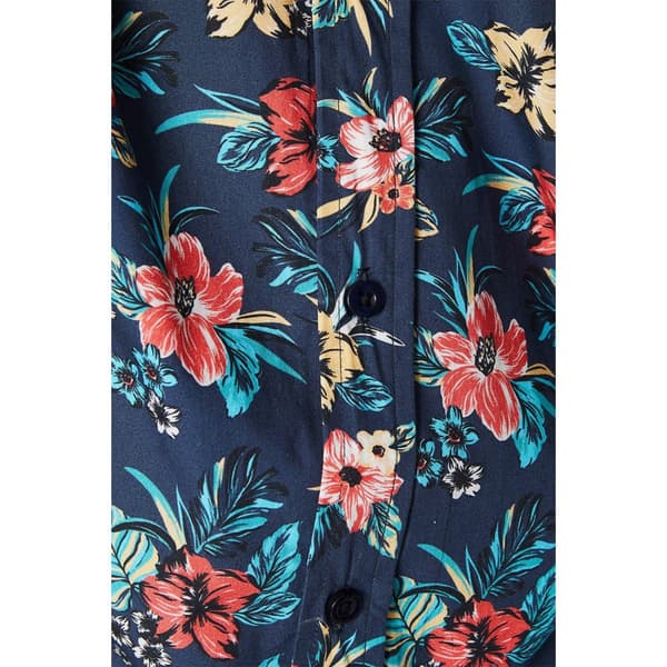 Maine Mens Hibiscus Short-Sleeved Shirt