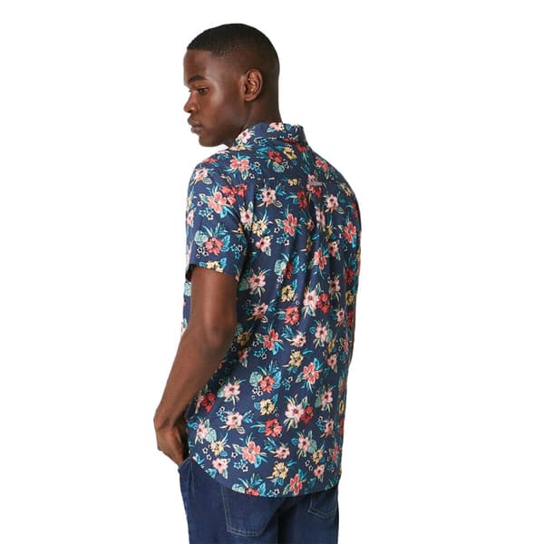 Maine Mens Hibiscus Short-Sleeved Shirt