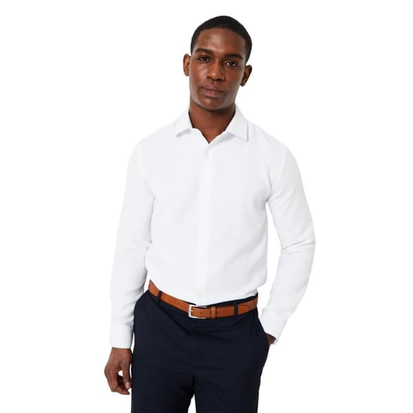 Burton Mens Basket Weave Tailored Formal Shirt