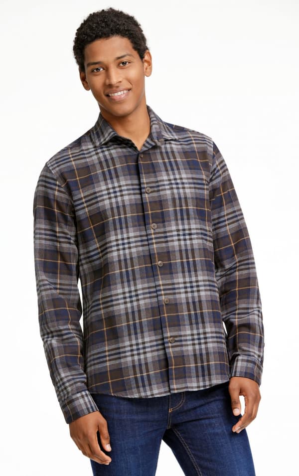 Lindbergh White - Skjorta 30-203636 Rutig, Twill