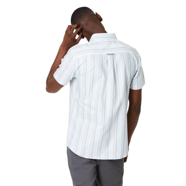 Maine Mens Pastel Striped Short-Sleeved Shirt