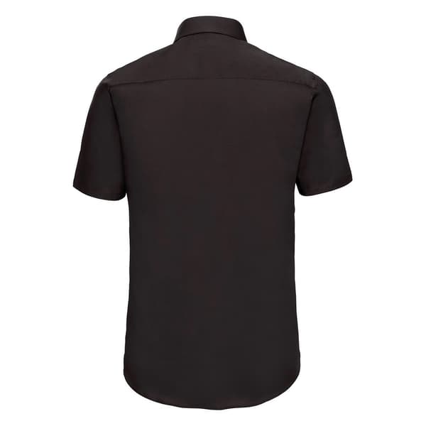 Russell Collection Mens Easy-Care Fitted Short-Sleeved Shirt