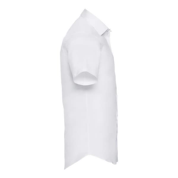 Russell Collection Mens Easy-Care Fitted Short-Sleeved Shirt