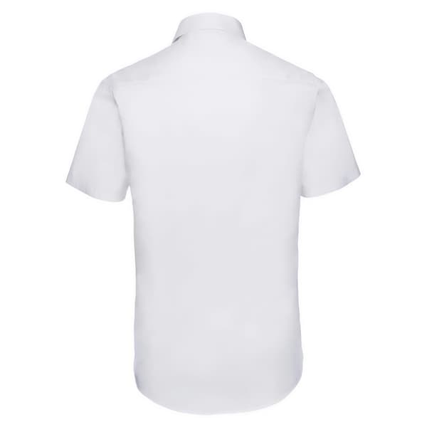 Russell Collection Mens Easy-Care Fitted Short-Sleeved Shirt