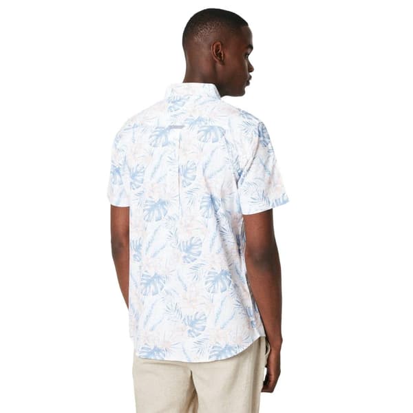 Maine Mens Leaf Print Short-Sleeved Shirt