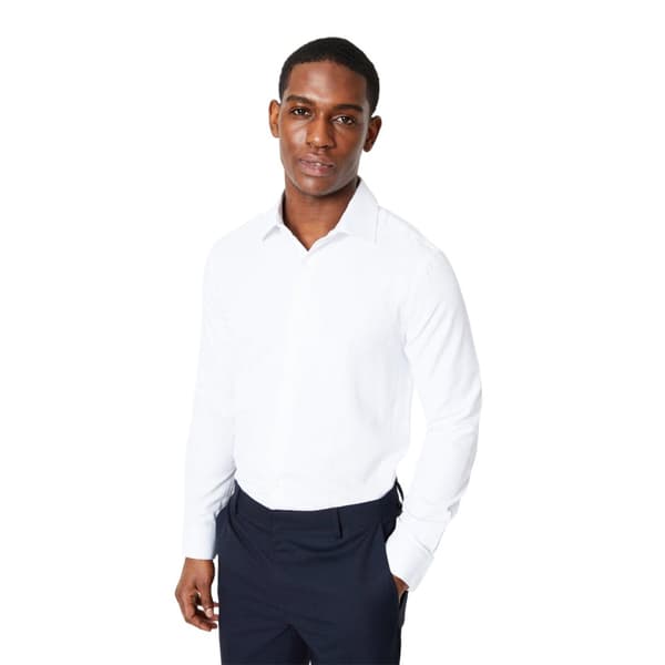 Burton Mens Cavalry Twill Easy-Iron Slim Formal Shirt