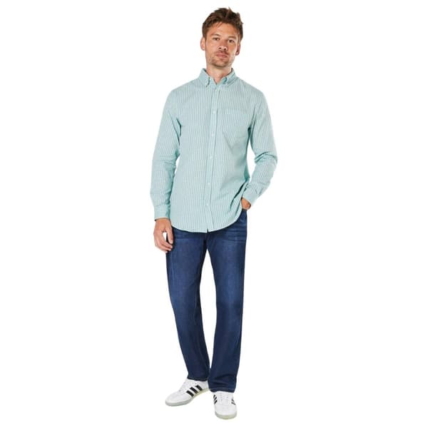 Maine Mens Fine Checked Long-Sleeved Shirt