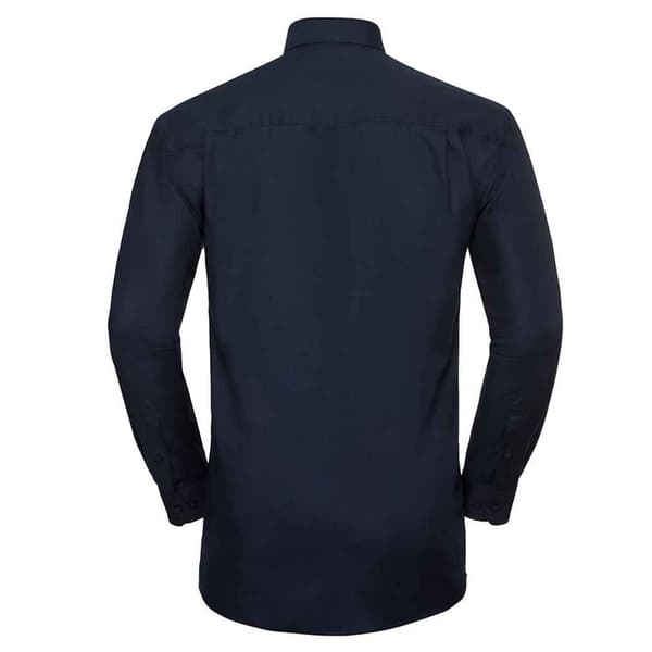 Russell Collection Mens Oxford Long-Sleeved Formal Shirt
