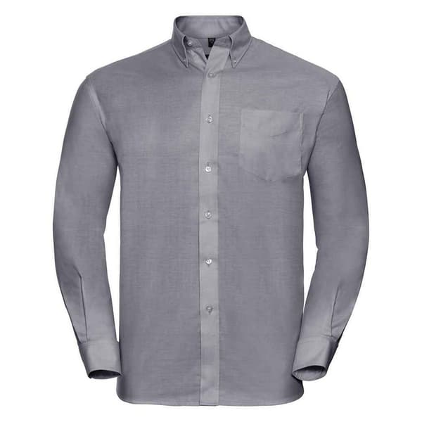 Russell Collection Oxford långärmad formell skjorta för herrar