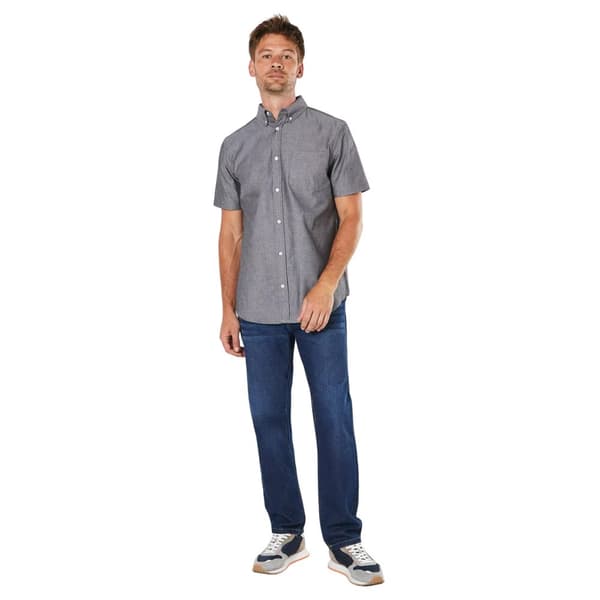 Maine Kortärmad skjorta Pin Dot Chambray för herrar