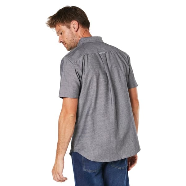 Maine Kortärmad skjorta Pin Dot Chambray för herrar
