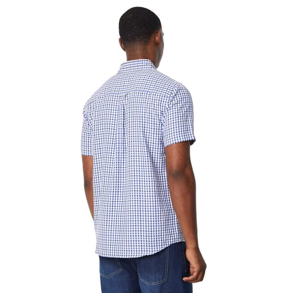 Maine Mens Gingham Check Short-Sleeved Shirt