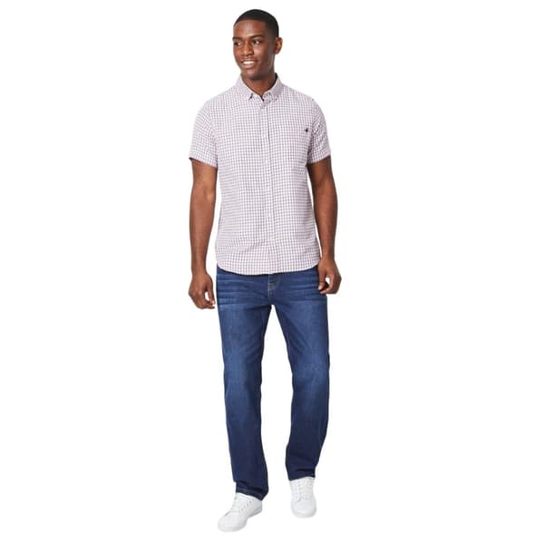 Maine Mens Classic Checked Short-Sleeved Shirt