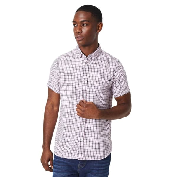 Maine Mens Classic Checked Short-Sleeved Shirt