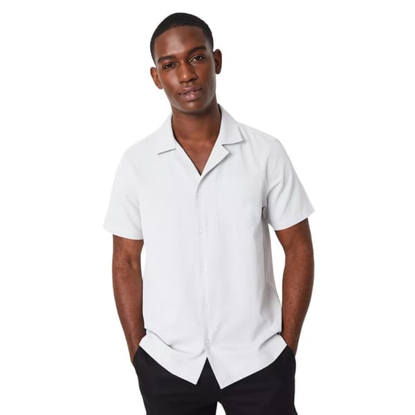 Maine Mens Dobby Resort Collar Short-Sleeved Shirt