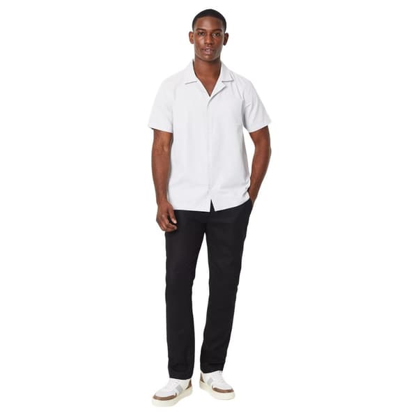 Maine Mens Dobby Resort Collar Short-Sleeved Shirt