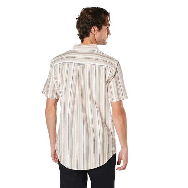 Maine Mens Variegated Stripe Oxford Short-Sleeved Shirt