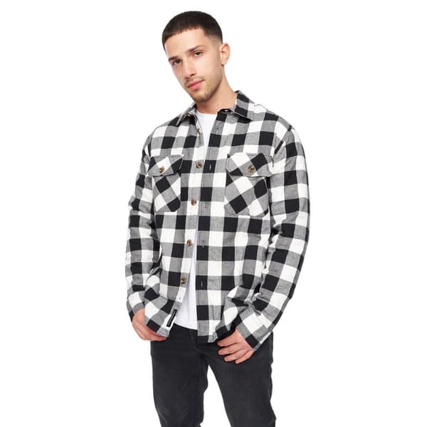 Crosshatch Mens Demaro Checked Lined Overshirt