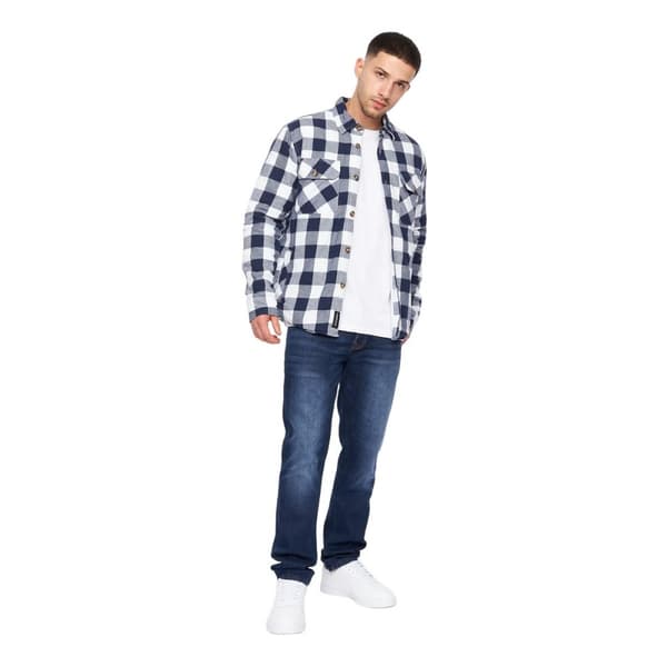 Crosshatch Mens Demaro Checked Lined Overshirt