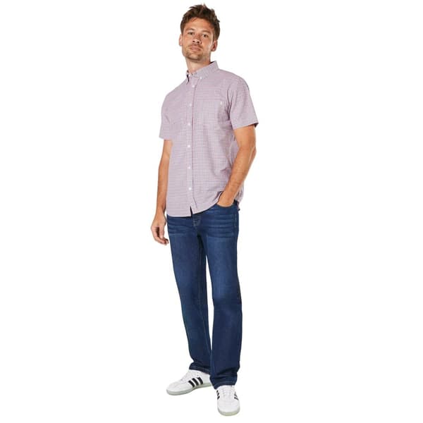 Maine Mens Wall Checked Short-Sleeved Shirt