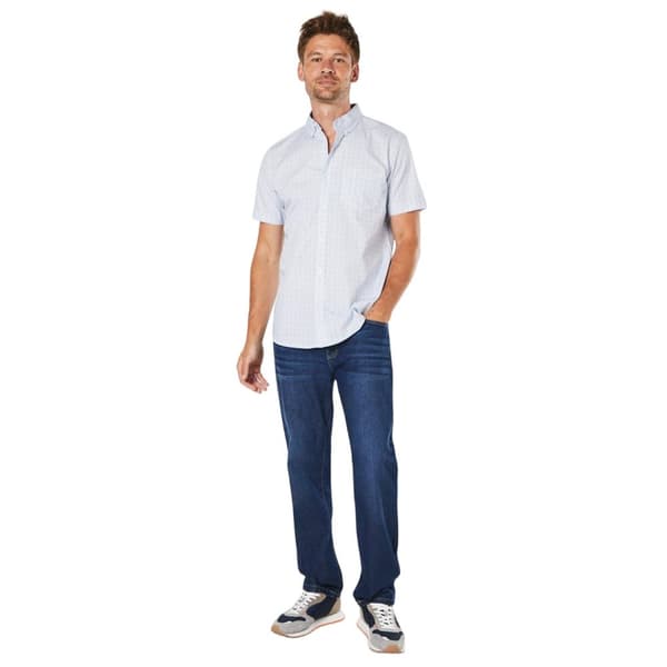 Maine Mens Geo Dot Print Short-Sleeved Shirt