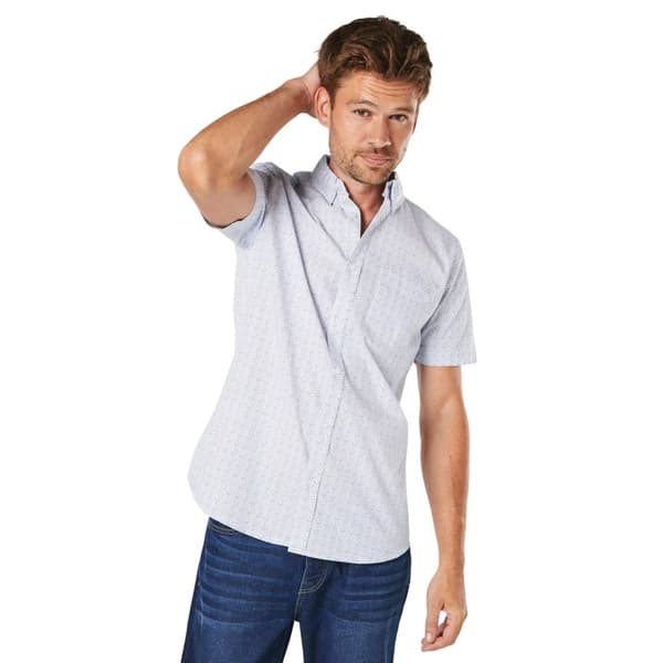 Maine Mens Geo Dot Print Short-Sleeved Shirt