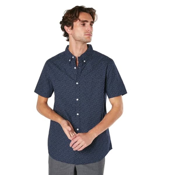 Maine Mens Peak Ditsy Print Short-Sleeved Shirt