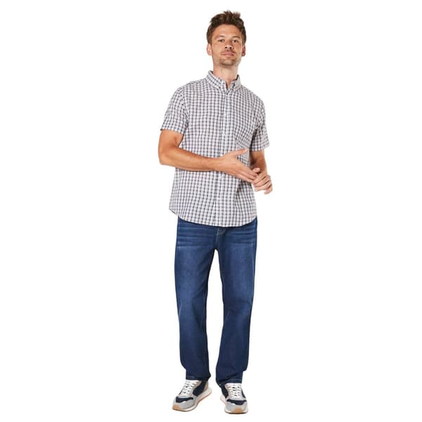 Maine Mens Sail Checked Short-Sleeved Shirt