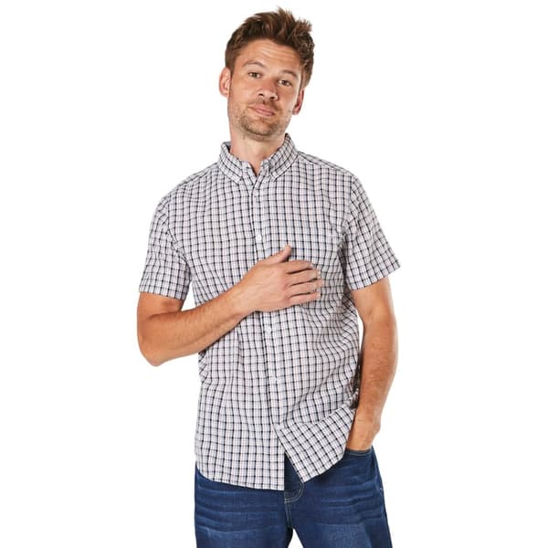 Maine Mens Sail Checked Short-Sleeved Shirt