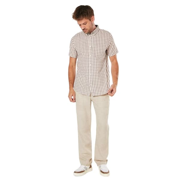 Maine Mens Sail Checked Short-Sleeved Shirt