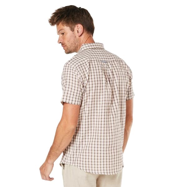 Maine Mens Sail Checked Short-Sleeved Shirt