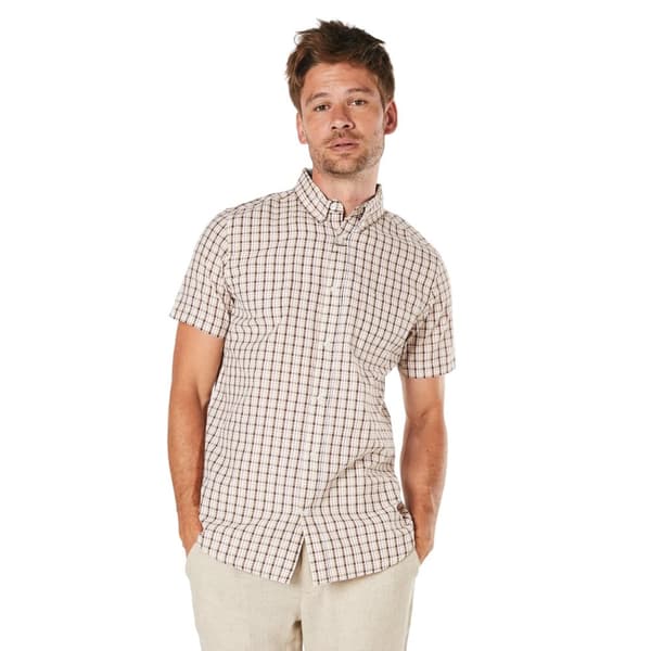 Maine Mens Sail Checked Short-Sleeved Shirt