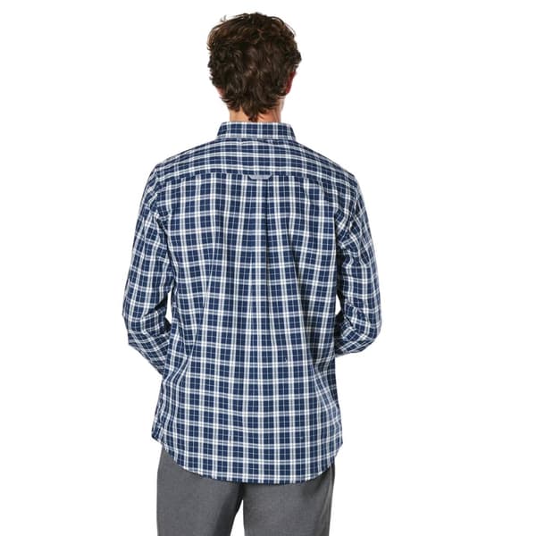 Maine Mens Mono Check Long-Sleeved Shirt