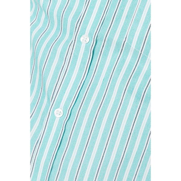 Maine Mens Oxford Multi Stripe Short-Sleeved Shirt