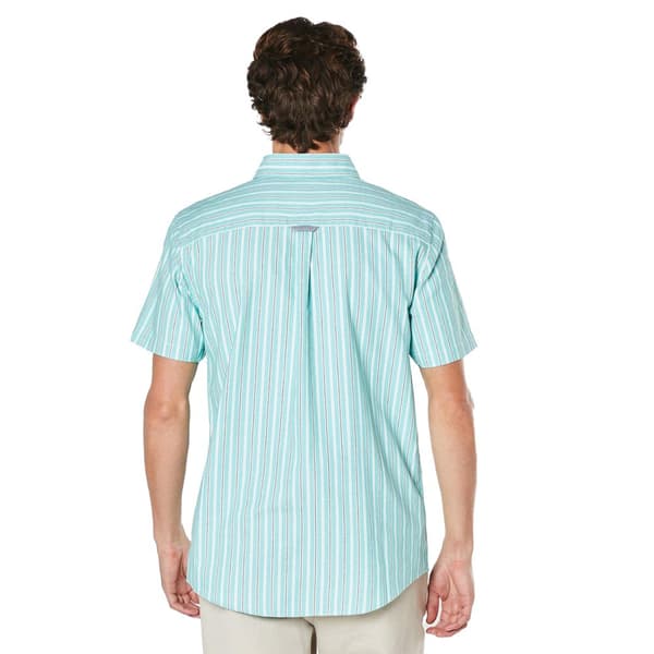 Maine Mens Oxford Multi Stripe Short-Sleeved Shirt