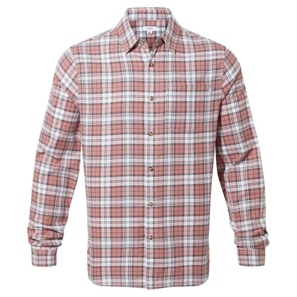 TOG24 Mens Zale Yarn Dyed Check Long-Sleeved Shirt Port XL