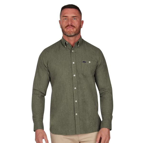 Raging Bull Mens Brushed Twill Long-Sleeved Shirt