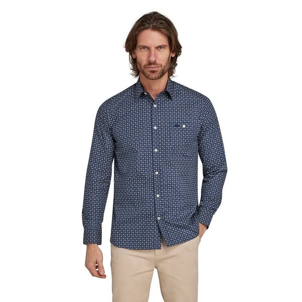 Raging Bull Mens Geometric Long-Sleeved Shirt