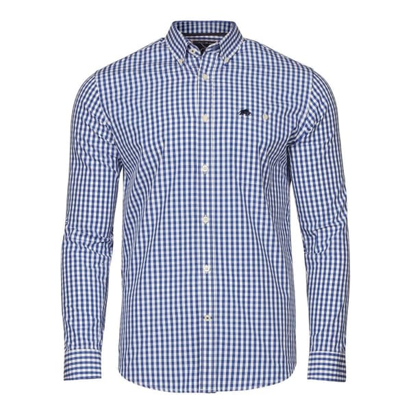 Raging Bull Mens Gingham Classic Long-Sleeved Shirt