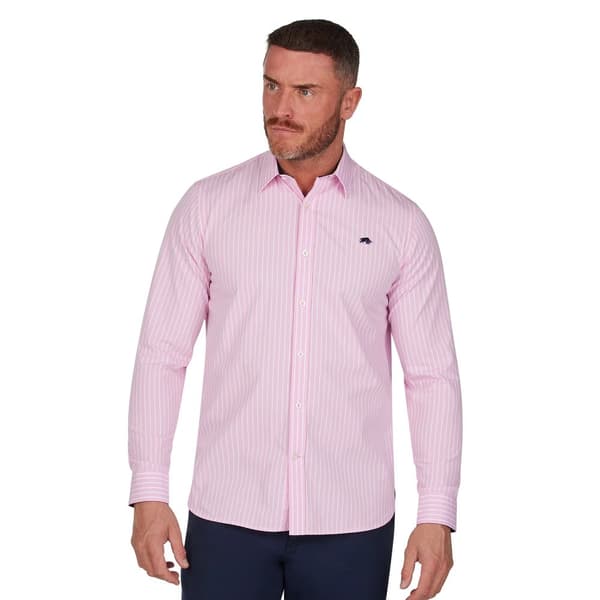 Raging Bull Mens Classic Stripe Long-Sleeved Shirt