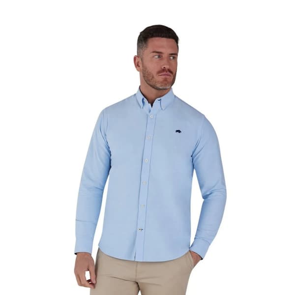 Raging Bull Mens Oxford Classic Long-Sleeved Shirt