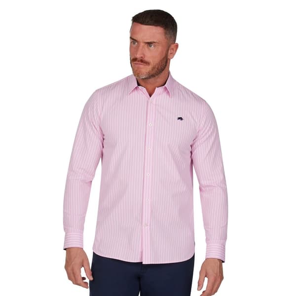 Raging Bull Mens Classic Striped Long-Sleeved Shirt
