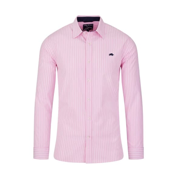 Raging Bull Mens Classic Striped Long-Sleeved Shirt