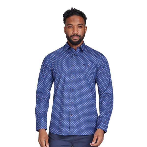 Raging Bull Mens Leaf Print Long-Sleeved Shirt