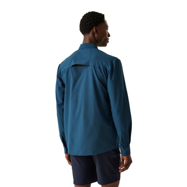 Regatta Mens Checked Packaway Long-Sleeved Travel Shirt